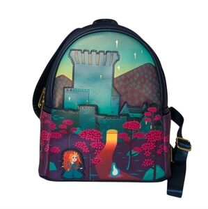 Loungefly Pixar Brave Princess Castle Glow in the Dark Mini Backpack
